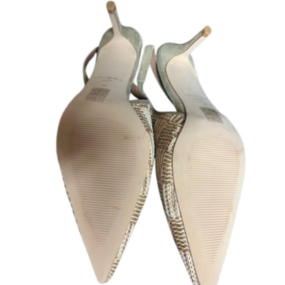 *NEW IN BOX* Kurt Geiger Belgravia Slingback Beige Court - Picture 5 of 6